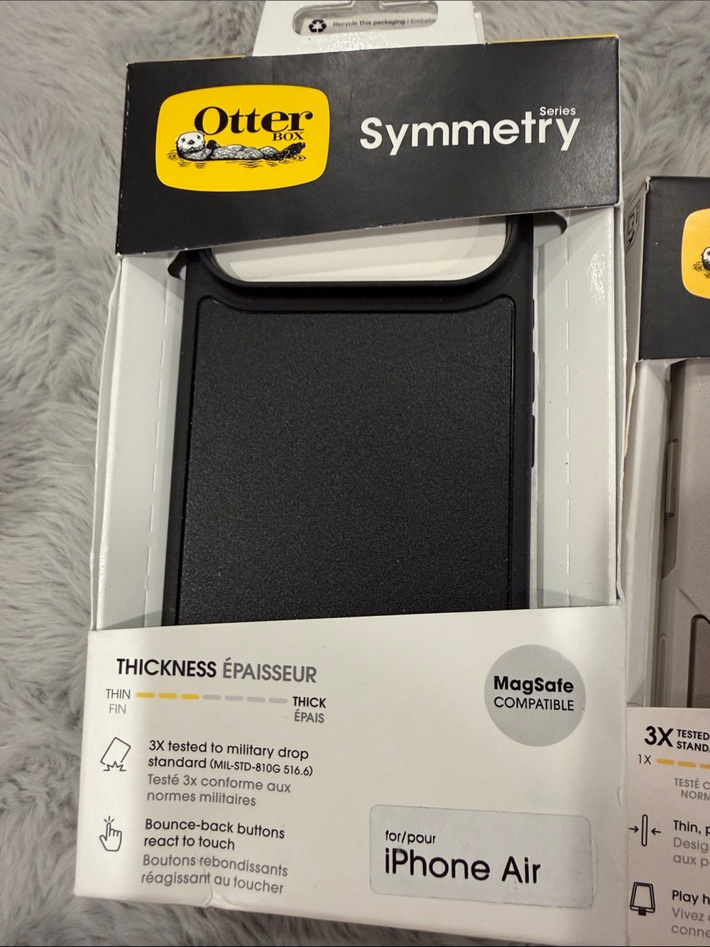 Iphone Air OtterBox Symmetry Series MagSafe Compatible phone Case- Black